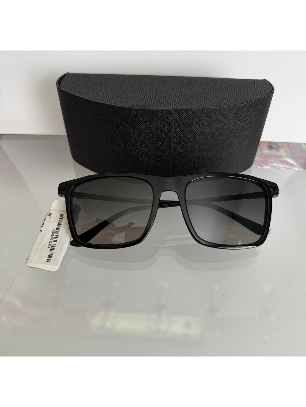 Prada 54mm Gradient Rectangular Sunglasses